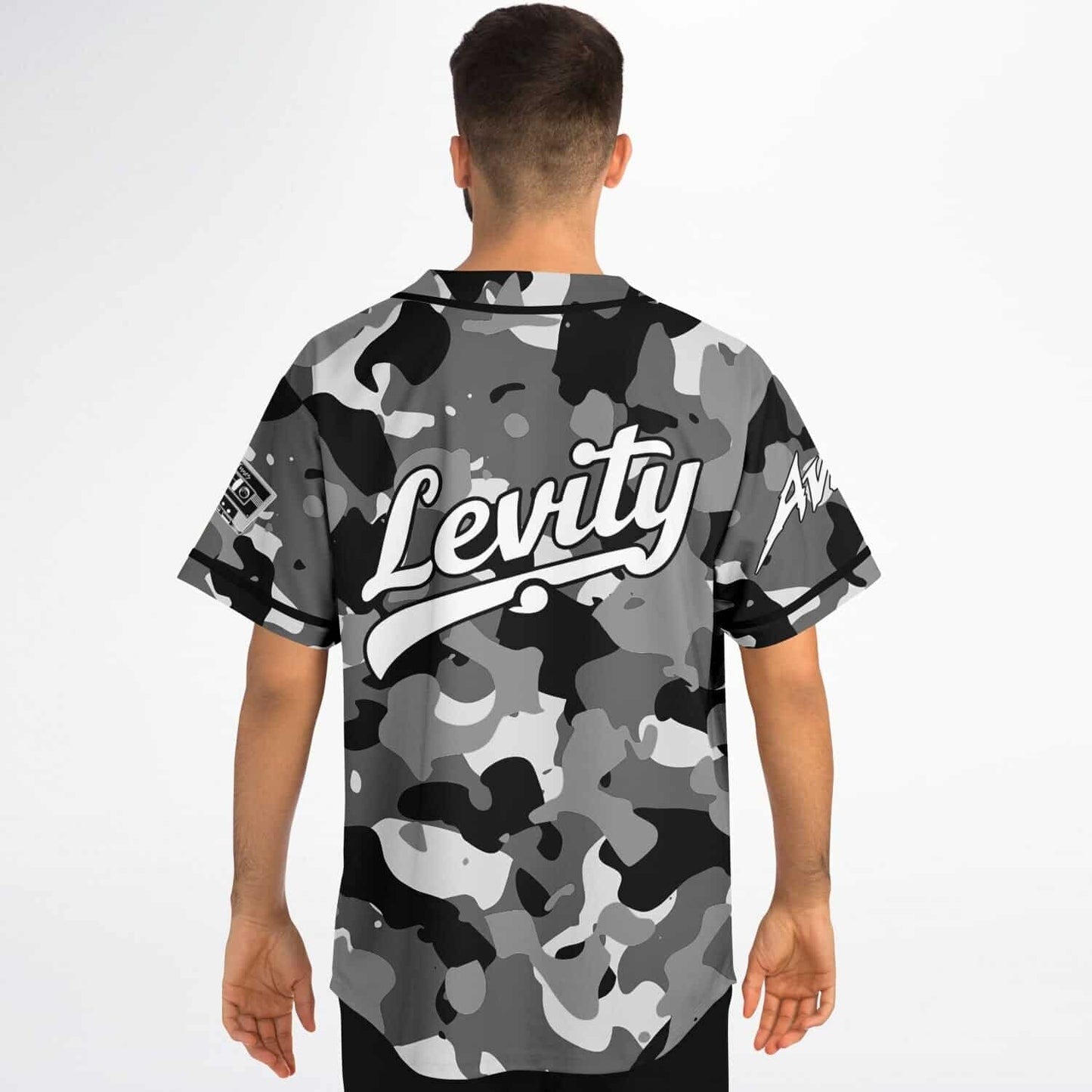 Levity Black Camo Rave Baseball Jersey