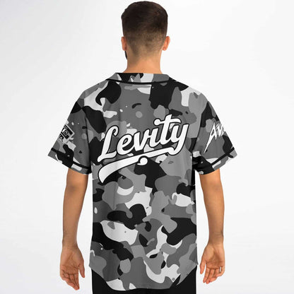 Levity Black Camo Rave Baseball Jersey