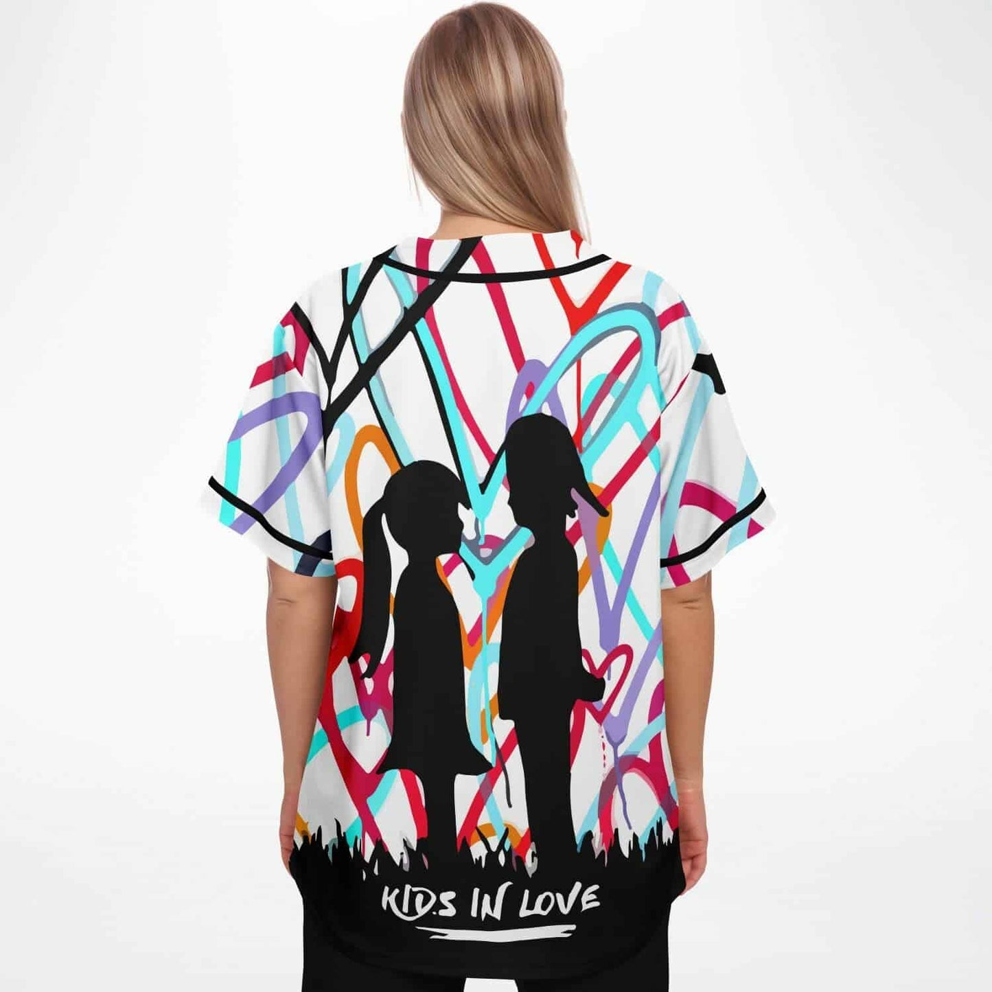 Kygo White Colorful Scribbled Rave Baseball Jersey
