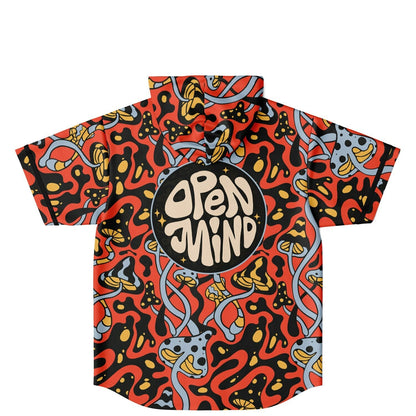 Red Orange Psychedelic Melting Rave Hooded Baseball Jersey