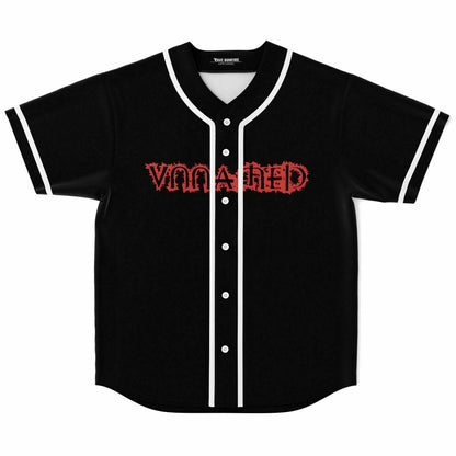 Black Thorny Distressed Rave Baseball Jersey