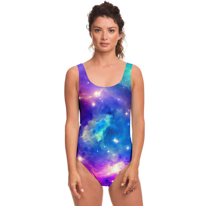 Purple Outer Space Rave Swimsuit