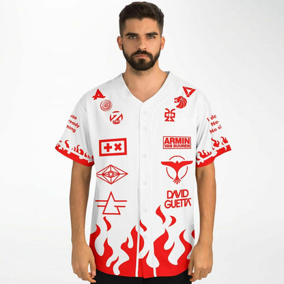 Armin van Buuren White Collage Edm Rave Baseball Jersey