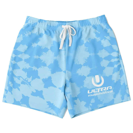 Ultra Music Festival Sky Blue Cloud Like Rave Swim Trunks