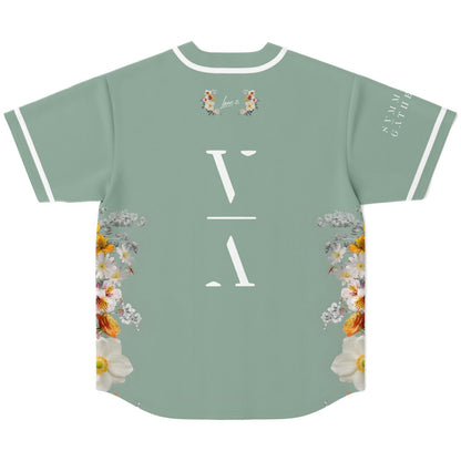 Lane 8 Sage Wildflower Bouquets Rave Baseball Jersey
