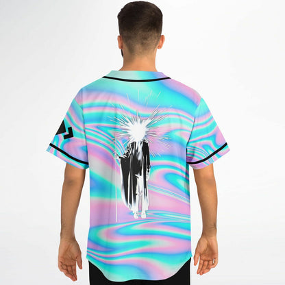 Pastel Holographic Swirling Marble Rave Baseball Jersey