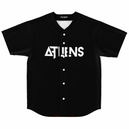 ATLiENS Black Bold Wordmark Rave Baseball Jersey