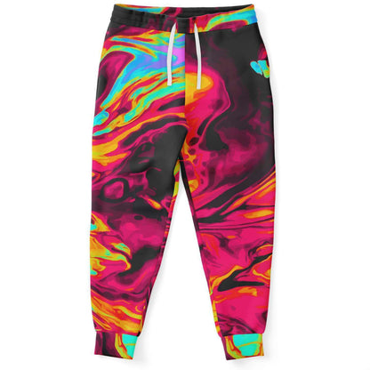 Hot Pink Oil Slick Rave Joggers