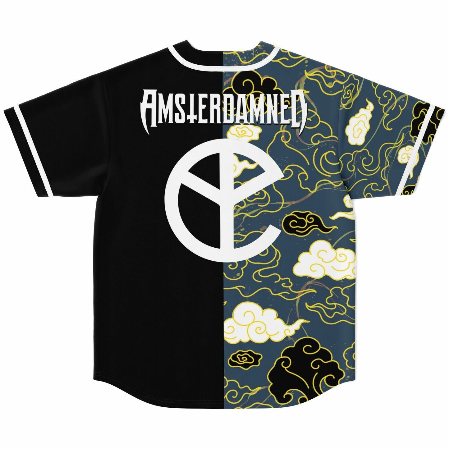 Yellow Claw Black Dark Japanese Swirling Rave Baseball Jersey