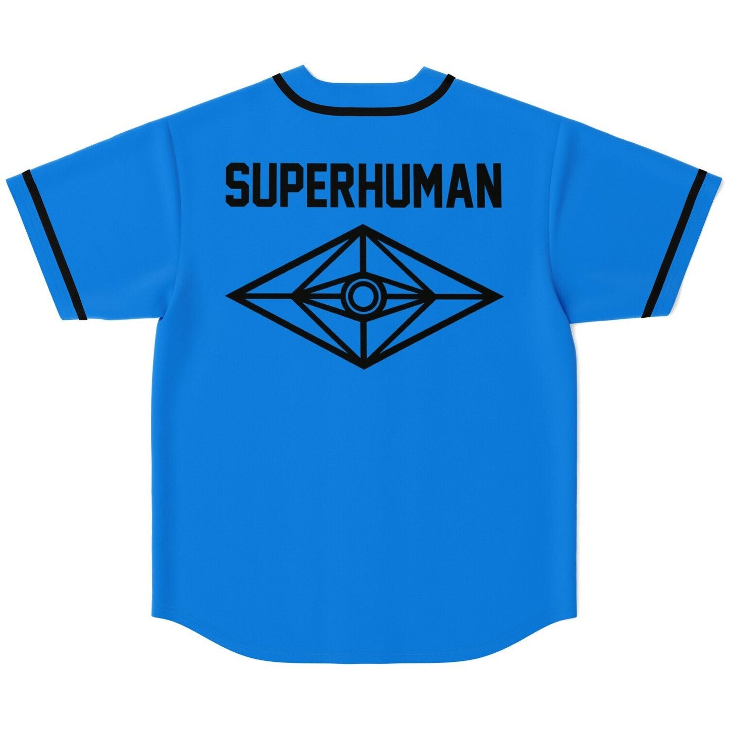 SLANDER Bright Blue ‘Slander’ Brush Rave Baseball Jersey