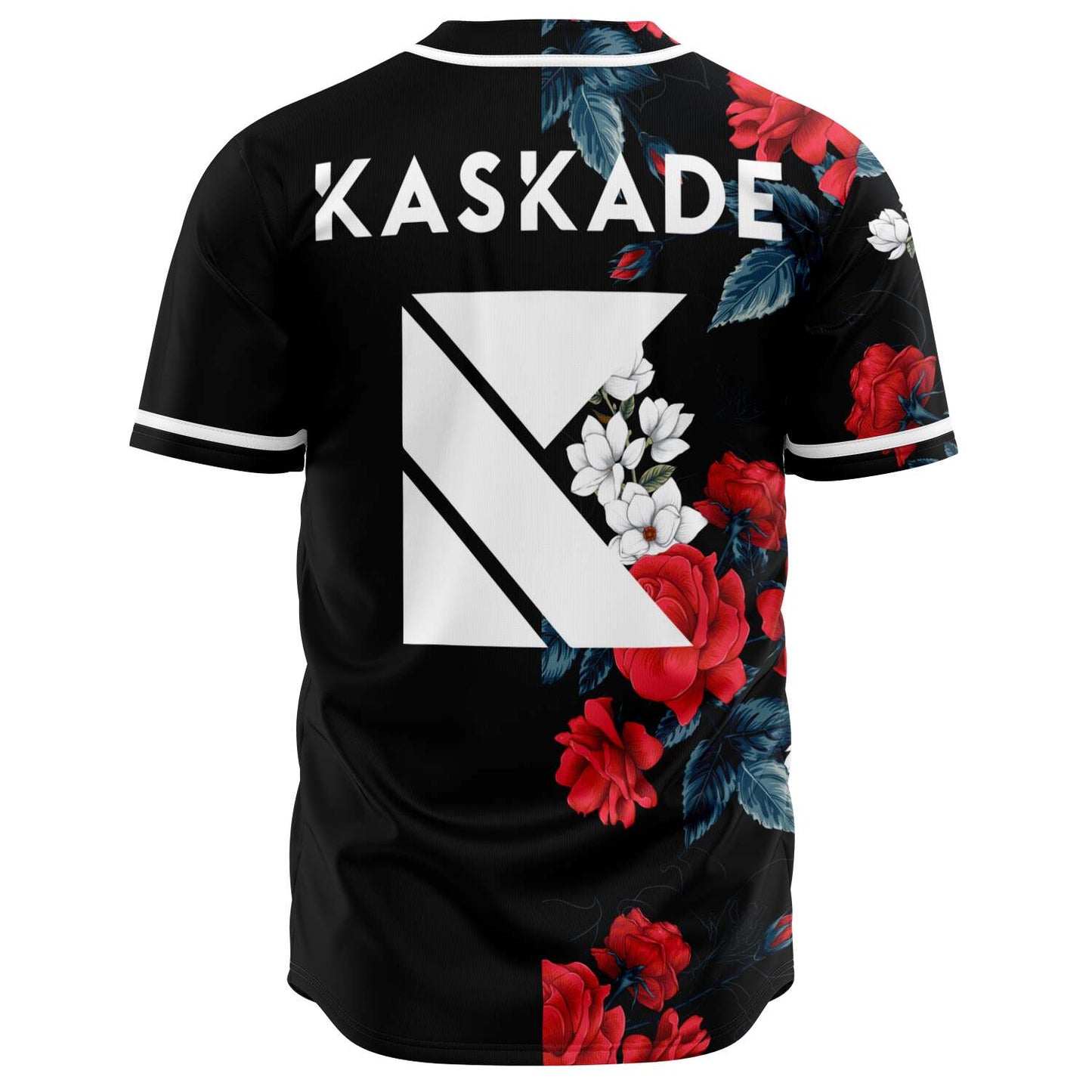 Kaskade Black Floral Rave Baseball Jersey