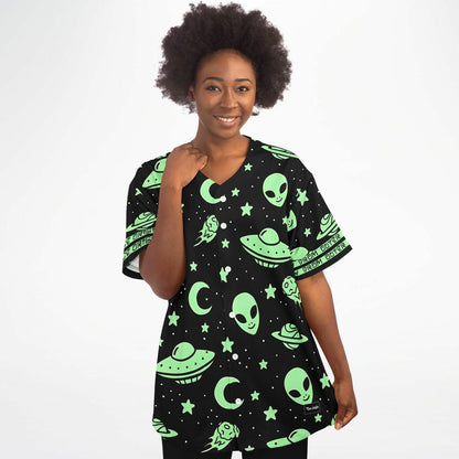 Black Aliens Rave Baseball Jersey