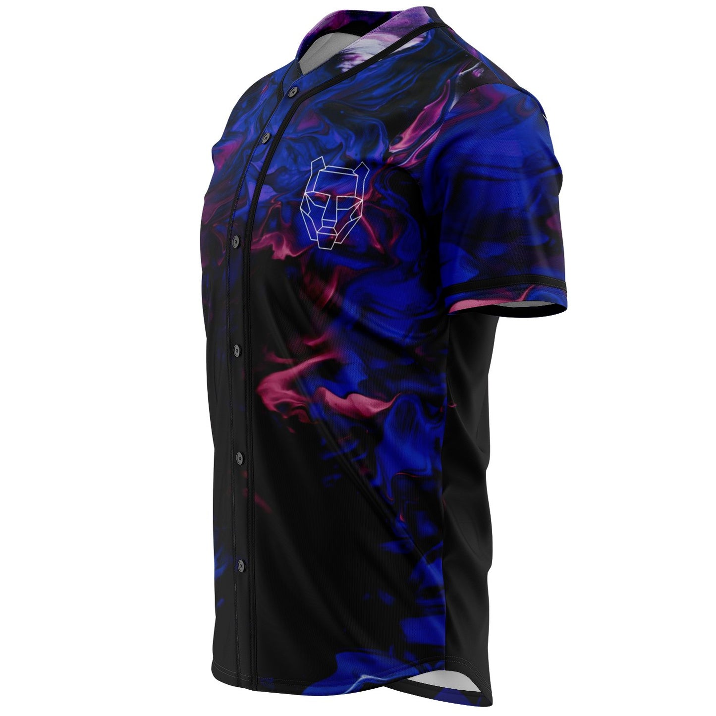 BTSM Black Geometric Line Rave Baseball Jersey