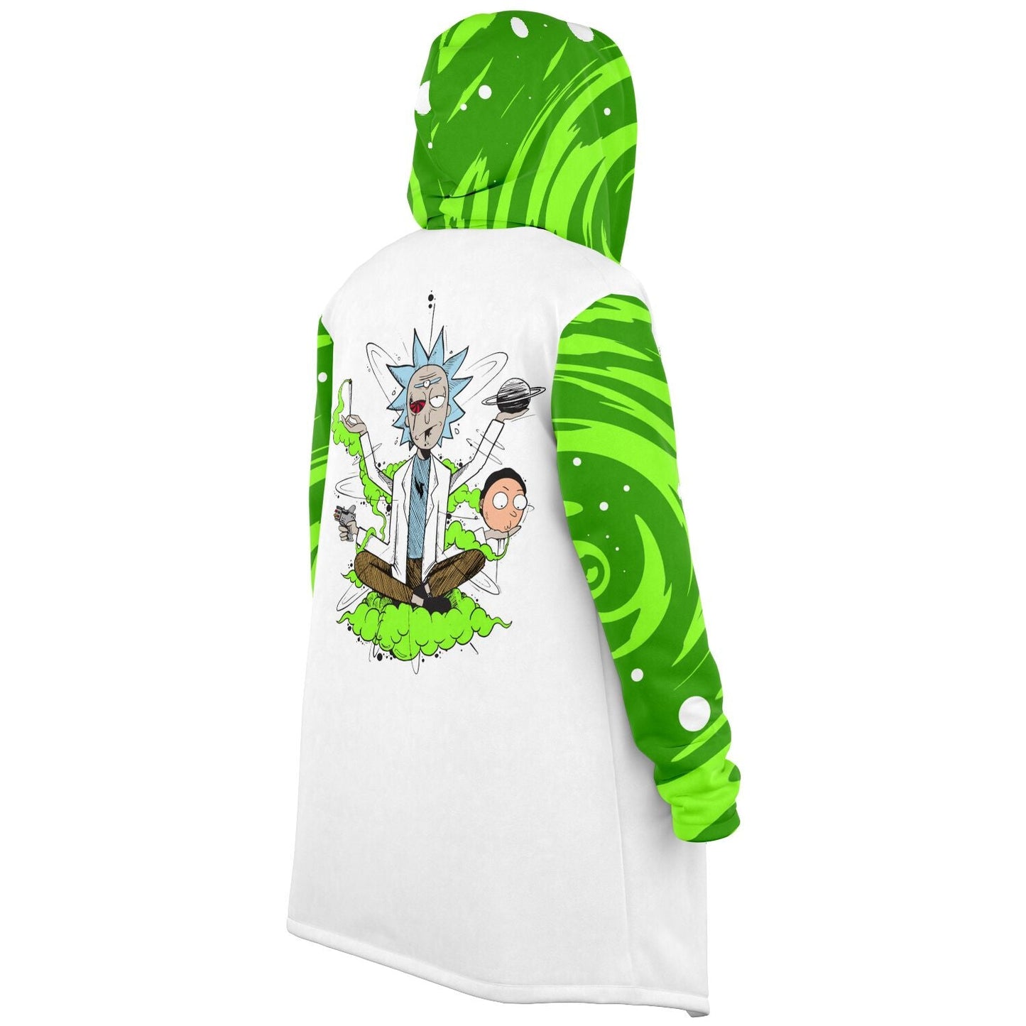 White Body Green Portal Rave Cloak