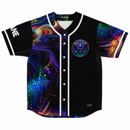 Black Body Psychedelic Fractal Rave Baseball Jersey