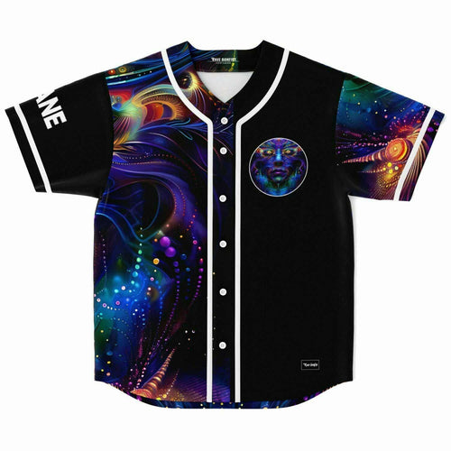 Black Body Psychedelic Fractal Rave Baseball Jersey