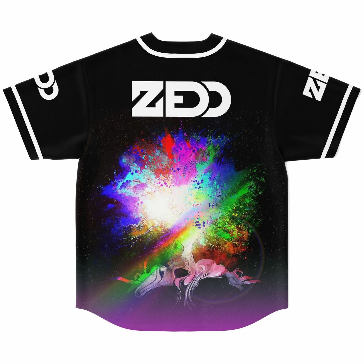 Zedd Black Purple Circular White Rave Baseball Jersey