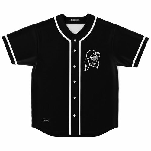 REZZ Black Line Art Rave Baseball Jersey
