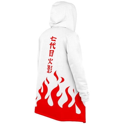 White Red Flames Rave Cloak