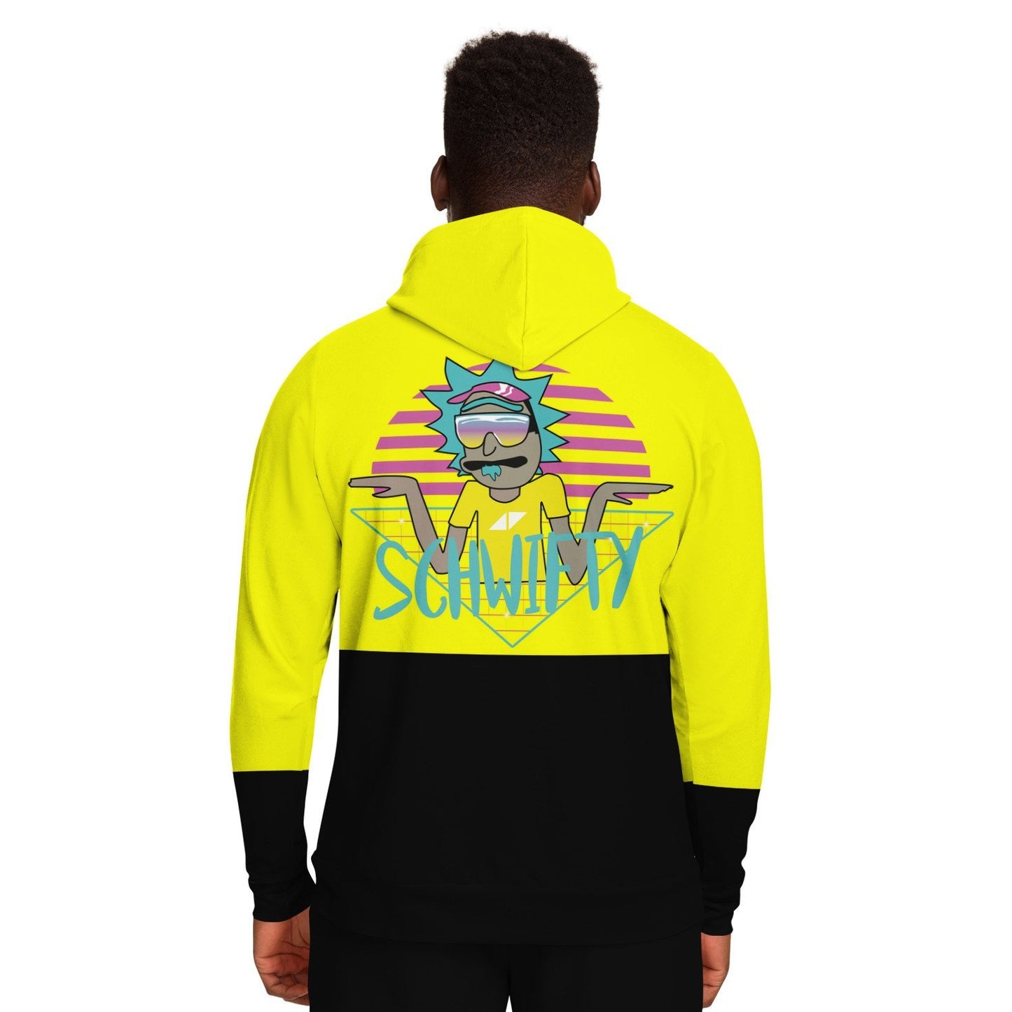 Get Schwifty Retrowave Yellow Rave Hoodie