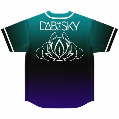 Dab The Sky Teal Black Stylized Winged Rave Baseball Jersey
