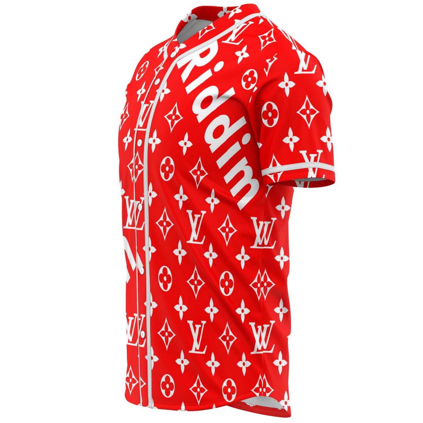 Red Louis Vuitton Rave Baseball Jersey