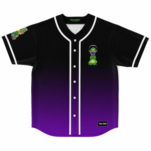 Black Purple Cartoon Green Rave Baseball Jersey