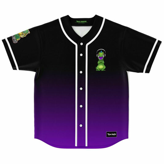 Black Purple Cartoon Green Rave Baseball Jersey