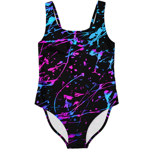 Black Neon Paint Rave Swimsuit