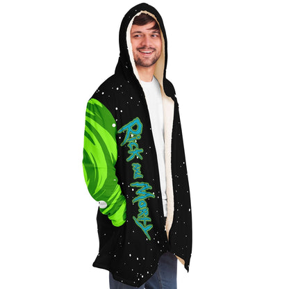 Black Green Swirling Rave Cloak