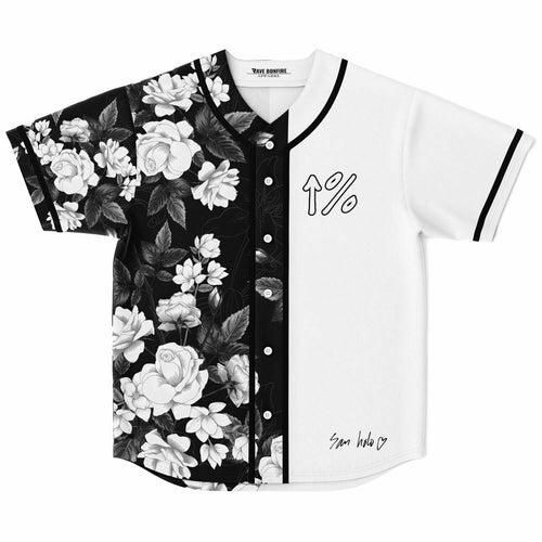 San Holo Black White Split Rave Baseball Jersey
