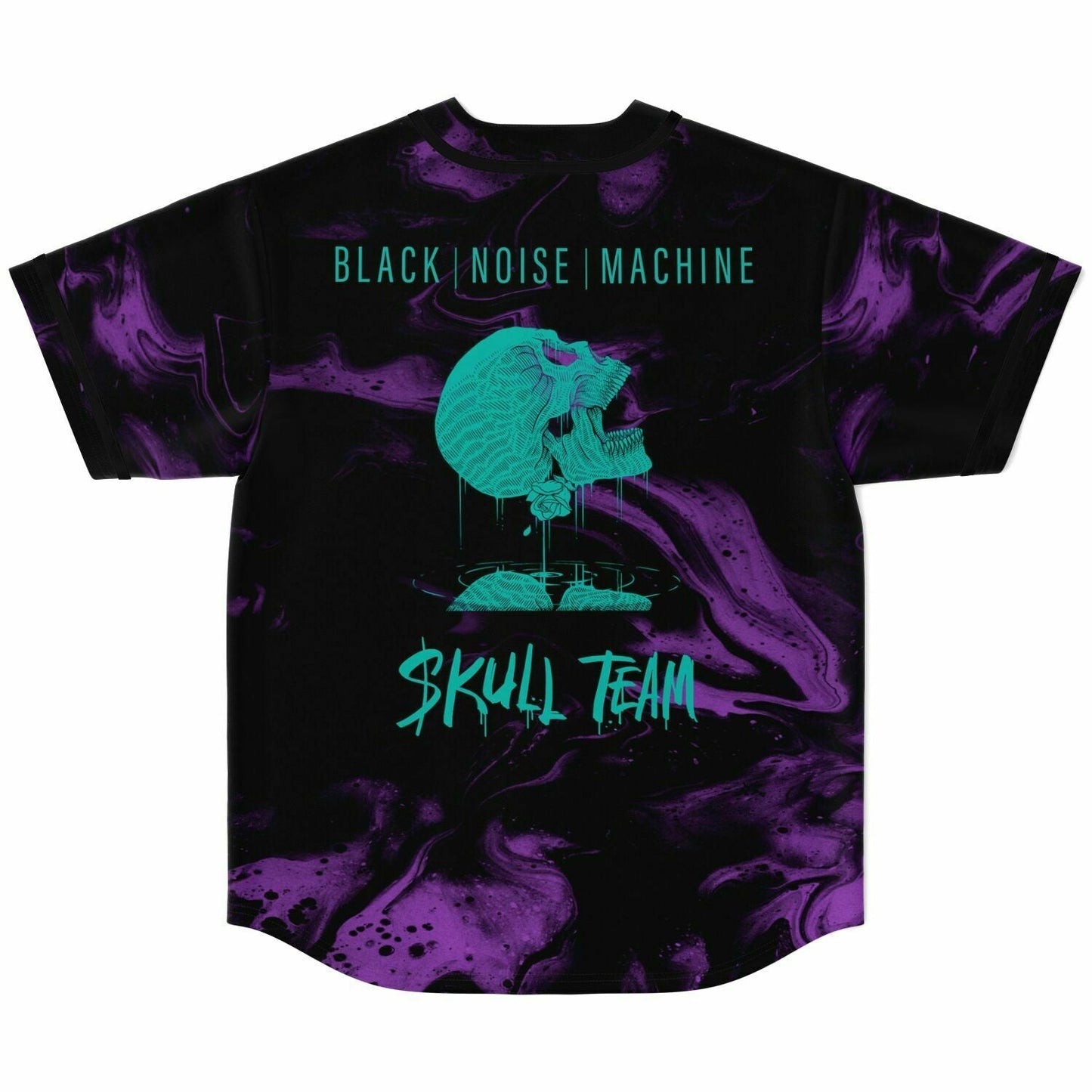 Black Purple Paint Rave Baseball Jersey