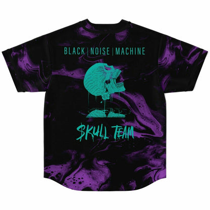 Black Purple Paint Rave Baseball Jersey