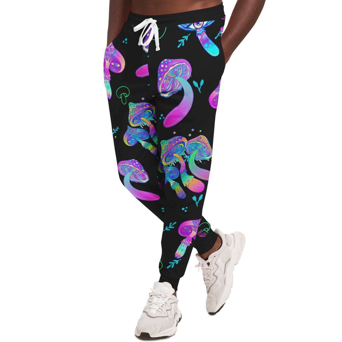 Black Psychedelic Magic Rave Joggers