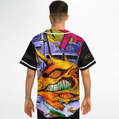 Black Anime Rave Baseball Jersey