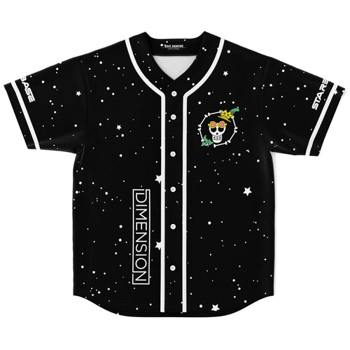 Black Starry Galaxy Rave Baseball Jersey