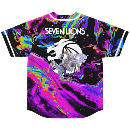 Seven Lions Black Psychedelic Liquid Rave Baseball Jersey