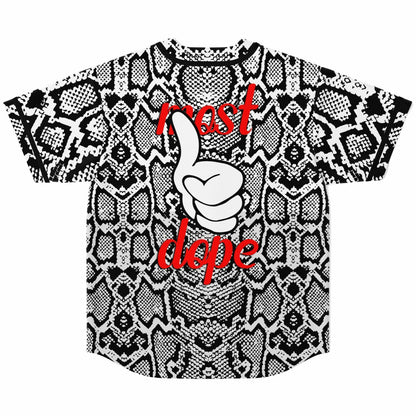 Black White Python Rave Baseball Jersey