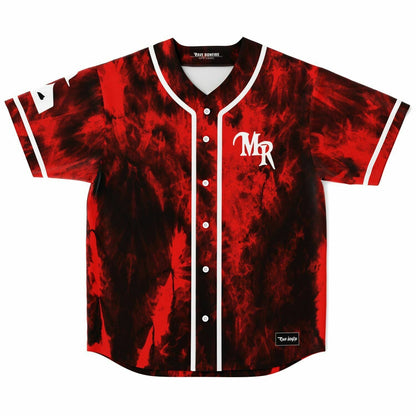 Red Black Smoky Bleach Rave Baseball Jersey