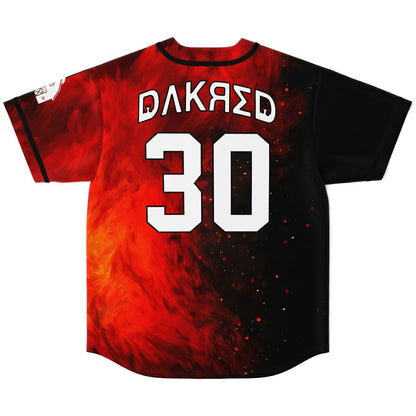 Black Dark Dragon Rave Baseball Jersey