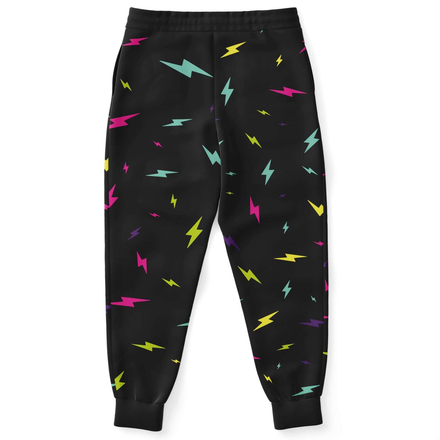Black Scattered Lightning Rave Joggers