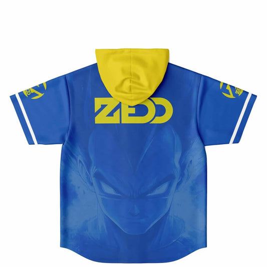 Zedd Royal Blue Yellow Saiyan Rave Hooded Baseball Jersey