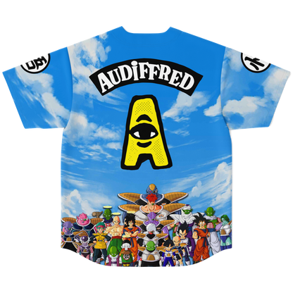 Sky Blue Clouds Rave Baseball Jersey