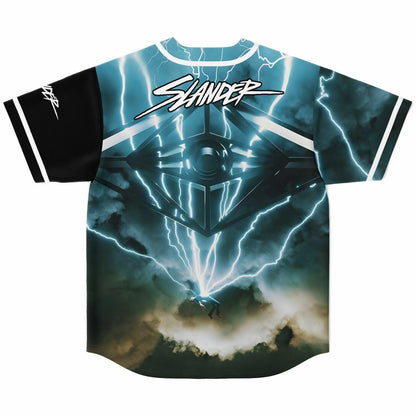Slander Black Dark Stormy Rave Baseball Jersey