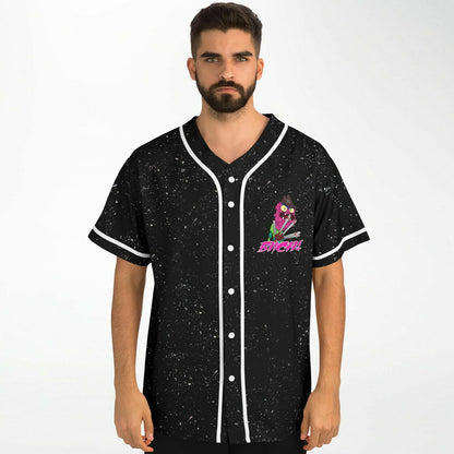 Black Cartoon Monster Rave Baseball Jersey