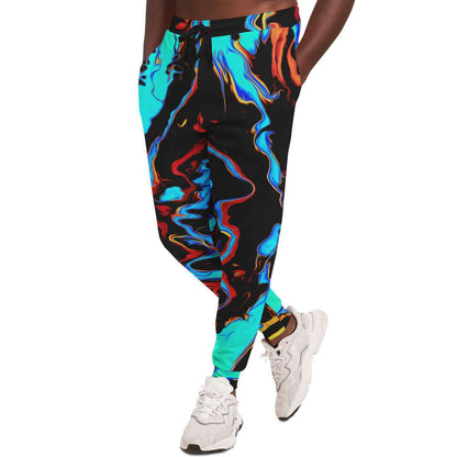 Black Psychedelic Melting Rave Joggers