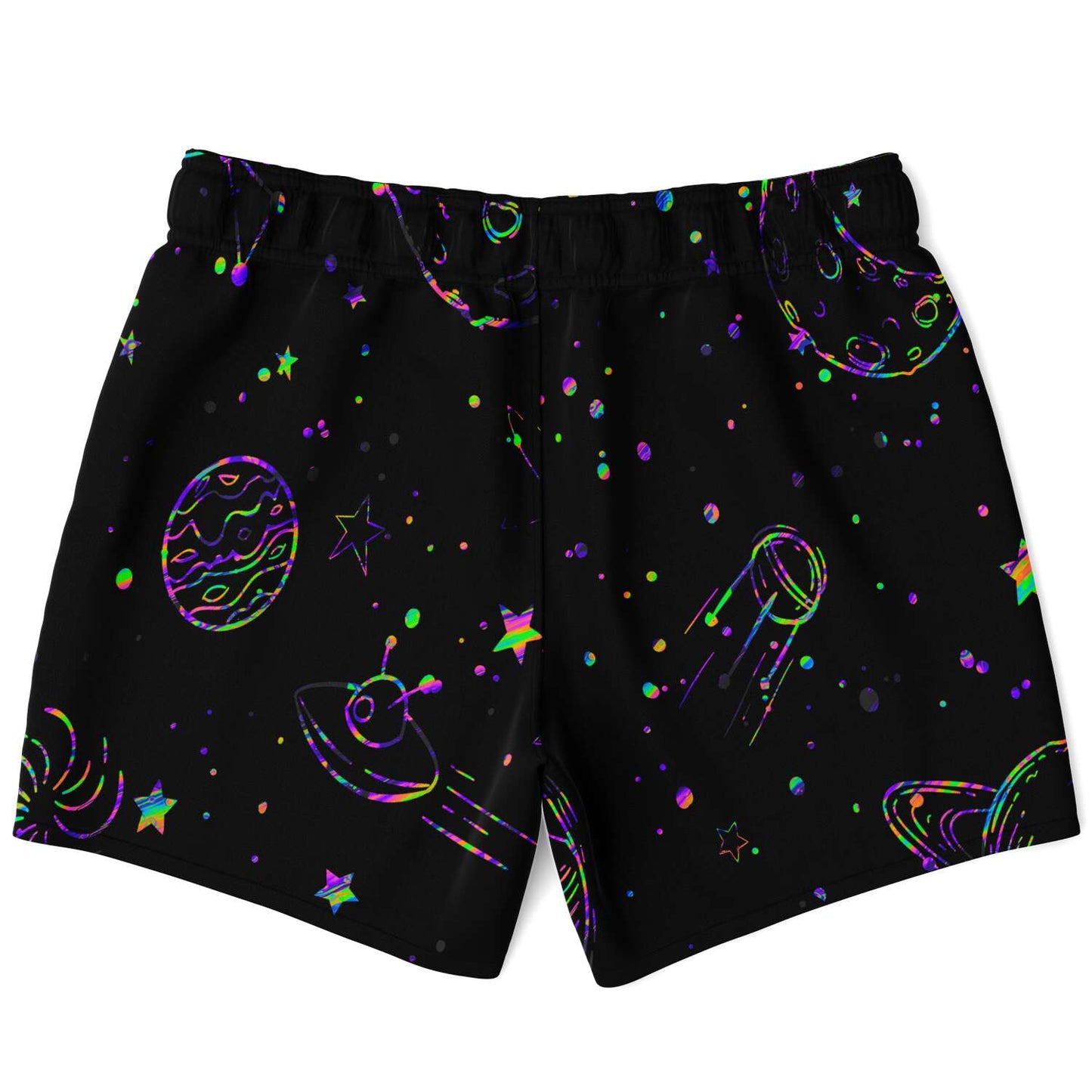 Black Outer Space Rave Swim Trunks