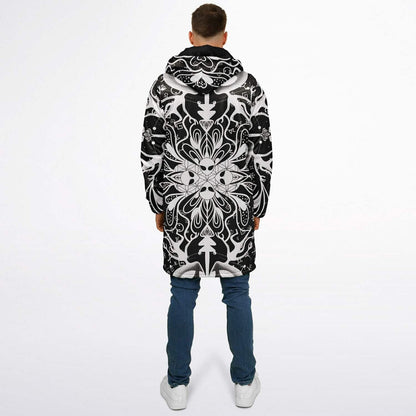 Black White Symmetrical Psychedelic Rave Cloak