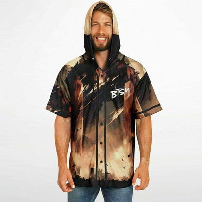Black Tiger Sex Machine Apocalyptic Scene Rave Hooded Baseball Jersey