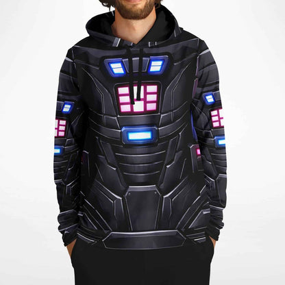 Astro Ave Black Mech Armor Rave Hoodie